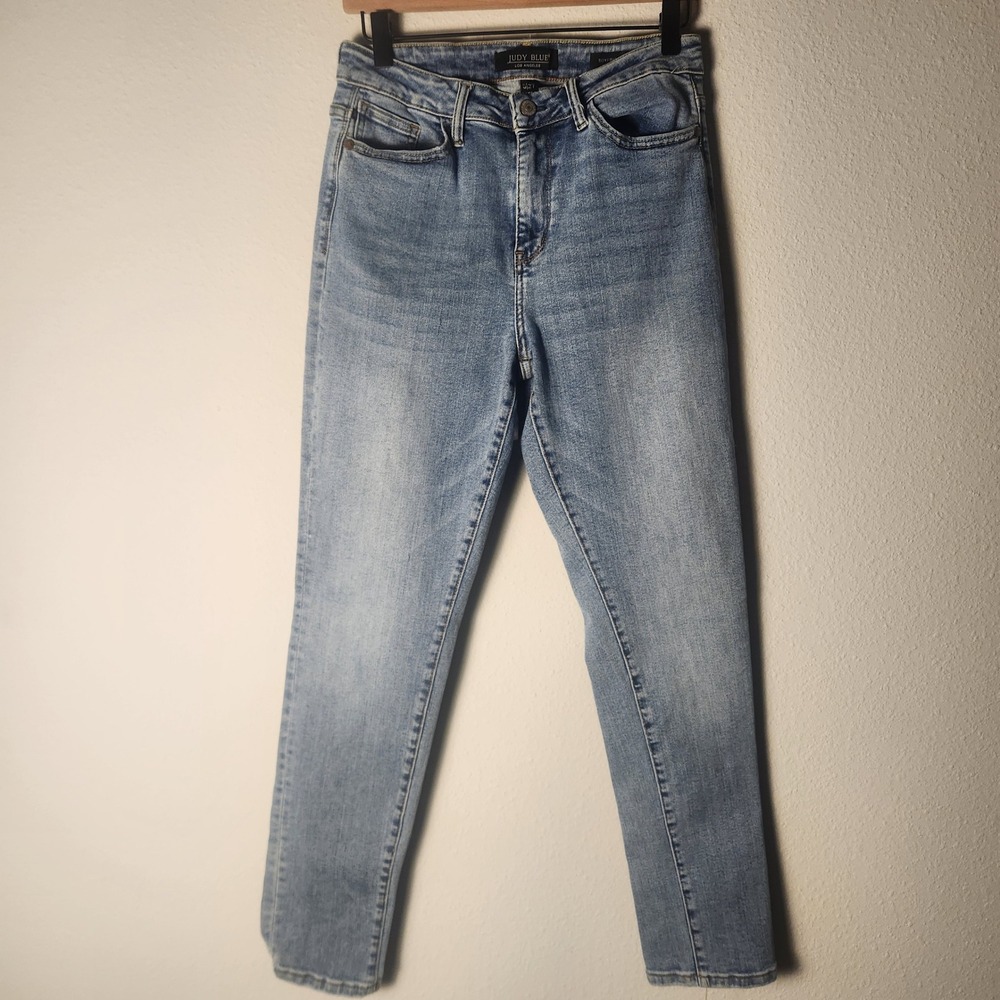 Judy Blue Los Angeles Boyfriend Fit Jeans Light Wash Slim Straight Size 5/27